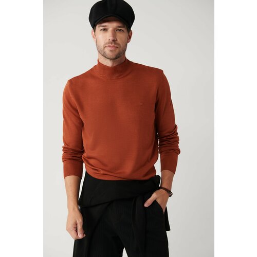 Avva Tile Unisex Knitwear Sweater Half Turtleneck Non-Pilling Regular Fit Slike