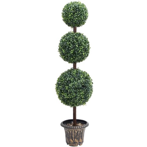 VidaXL Umjetni &amp;scaron;im&amp;scaron;ir u obliku kugle s posudom zeleni 118 cm Slike