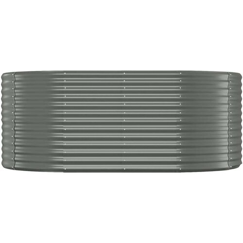VidaXL Vrtna sadilica od čelika obloženog prahom 175x100x68 cm siva Slike