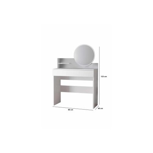 Hanah home Stol za &amp;scaron;minkanje Harmony Mini Okrugli, 90 x 40 x 133 cm, Bijeli Slike