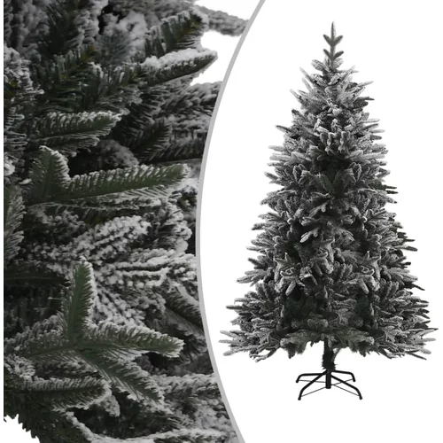 vidaXL umjetno božićno drvce sa snijegom zeleno 180 cm PVC i PE