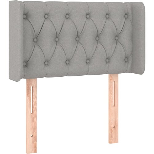Maison Chic vzglavna omarica - nočna omarica - posteljna omarica z u&amp;scaron;esi svetlo sivo 83x16x78/88 cm blago, (21708171) Slike