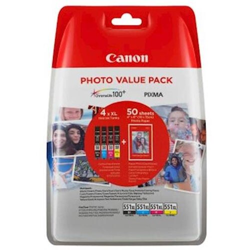 Canon CLI-551XL BK /C /M /Y Photo Value Pack Slike