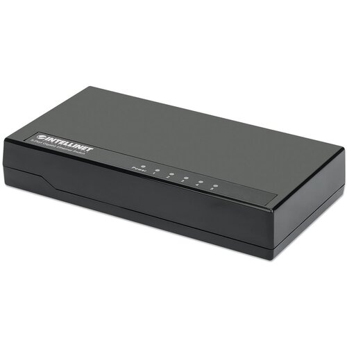 Intellinet 5-Port Gigabit Ethernet Switch Desktop Size, Plastic, IEEE 802.3az (Energy Efficient Ethernet), Black Slike