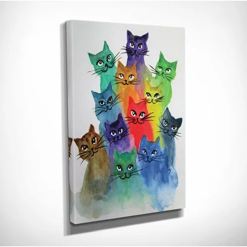 Majestic slika na platnu happy cats, 30 x 40 cm