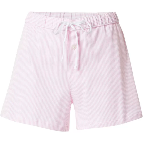 Polo Ralph Lauren Pidžama hlače roza / bijela