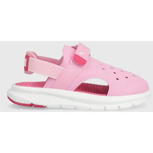 Puma Otroški sandali Evolve Sandal AC PS roza barva