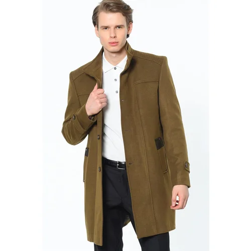 Dewberry PLT8380 MEN'S COAT-STRAIGHT CAMEL