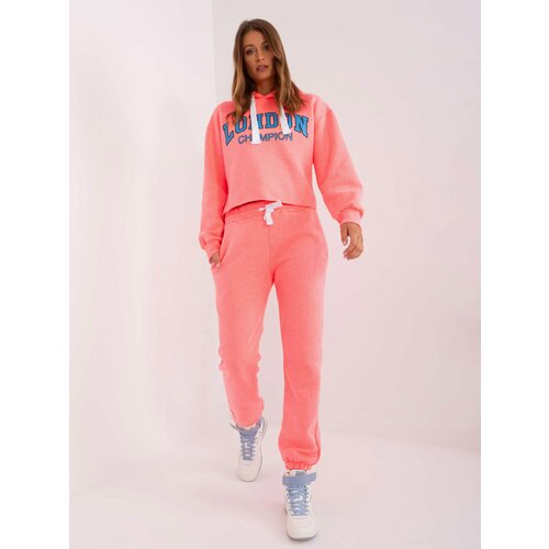 Fashion Hunters Fluo pink and blue tracksuit with drawstrings Slike
