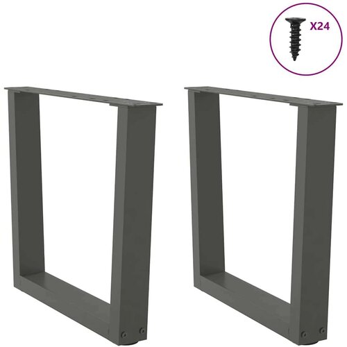  Noge blagovaonskog stola V-oblika 2 kom antracit 60x(42-43 3)cm Slike