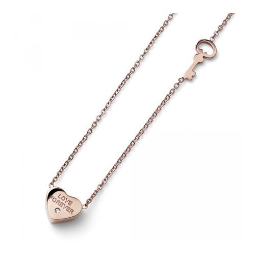 Ženski oliver weber keylove roze zlatni lančić sa belim swarovski kristalom ( 12171rg ) Cene