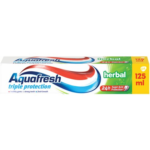 Aquafresh Pasta za zube Triple Protection Herbal 125ml Slike