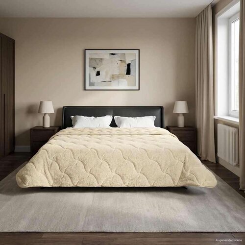  Zimska pokrivača Krema 200 x 220 cm Mikrofibra i teddy flis Cijene