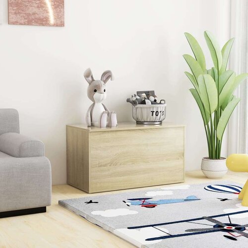 VidaXL &amp;Scaron;krinja za pohranu boja hrasta 84x42x46 cm konstruirano drvo Slike