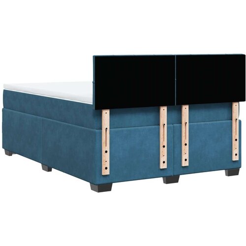 VidaXL Krevet s oprugama i madracem plavi 140x190 cm bar&amp;scaron;unasti Slike