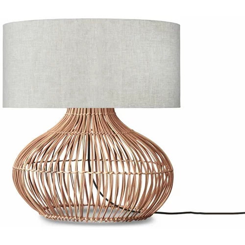 Good&Mojo Krem/u prirodnoj boji stolna lampa s tekstilnim sjenilom (visina 60 cm) Kalahari –