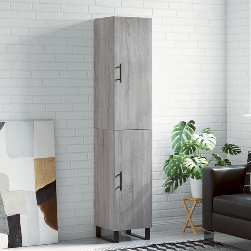 vidaXL Visoka komoda siva sonome 34 5x34x180 cm od konstruiranog drva Cijene