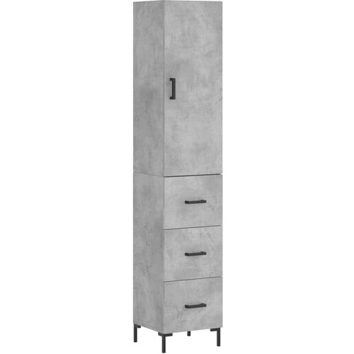 Maison Chic Visoka omara - Komoda - Predalnik betonsko siva 34,5x34x180 cm inženirski les, (21720766) Cene