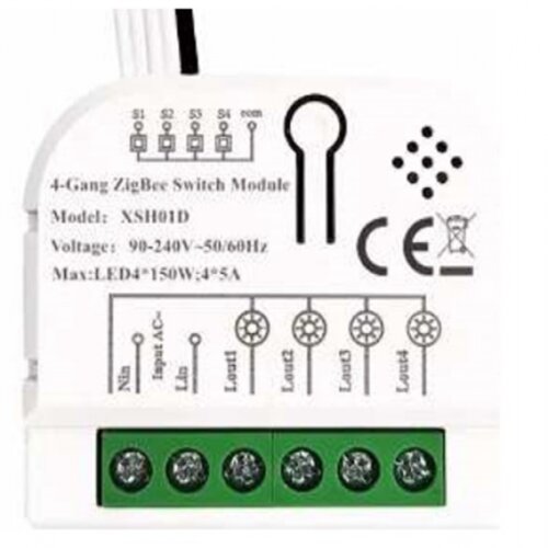 Gembird SMART-4GANG tuya wifi diy self-locking remote control smart switch relay module dc 5V/7 43768 Slike