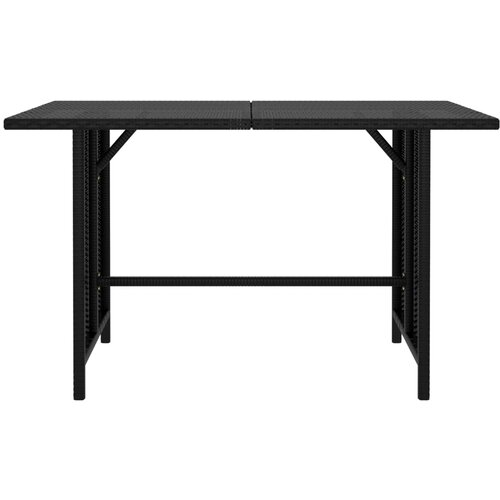 Maison Chic vrtna miza - vrtna jedilna miza črna 110x70x65 cm poli ratan, (21715497) Cene