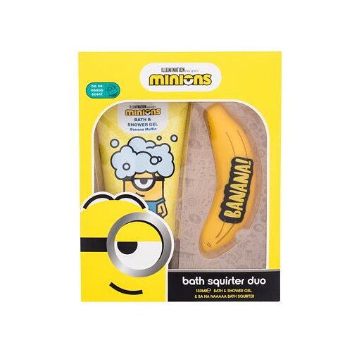 Minions bath squirter duo darovni set gel za tuširanje bath & shower gel banana muffin 150 ml + igračka za kupanje za djecu Cijene