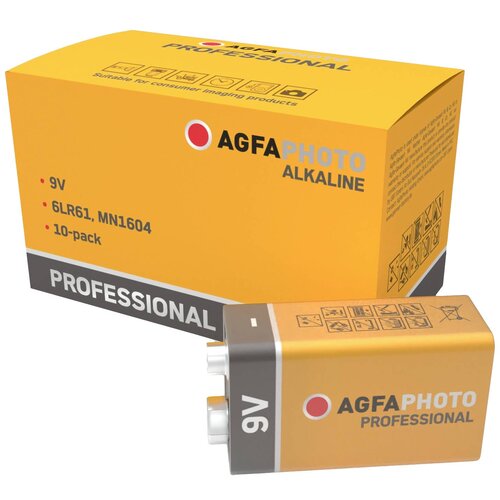 Agfaphoto Professional 6LR61 9 V baterija alkalno-manganov 9 V 10 kos, (20638378) Cene