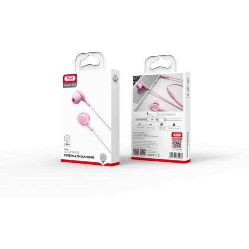 XO žičane slu&amp;scaron;alice EP46 mini jack sa poni&amp;scaron;tavanjem buke pink boje Slike