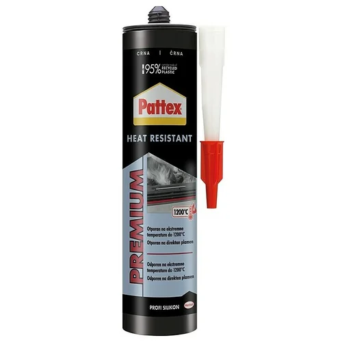 PATTEX Silikon otporan na visoke temperature Heat Resistant (Crna, 280 ml)