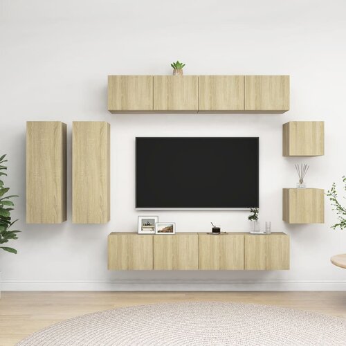 The Living Store Komplet TV omaric 8-delni sonoma hrast konstruiran les - Komplet TV Omaric, (21373859) Cene