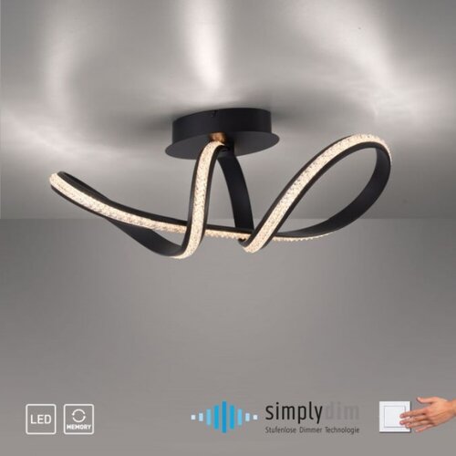 Just light. 8475-18 - led prigu&amp;scaron;iva plafonski luster brilla LED/29W/230V crna Slike