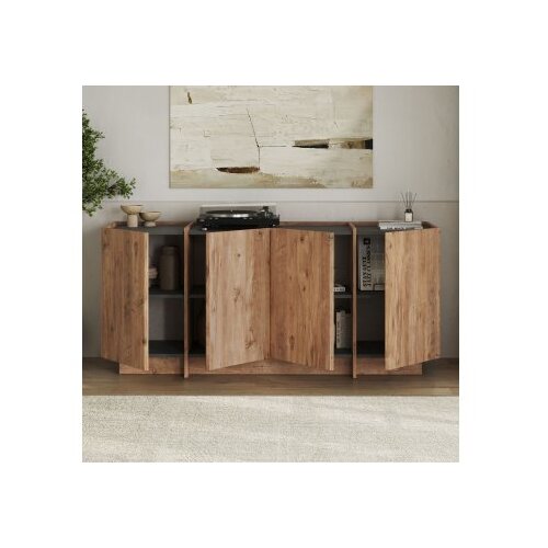 Hanah home Komoda s ladicama, 180x80x45cm, krem Slike
