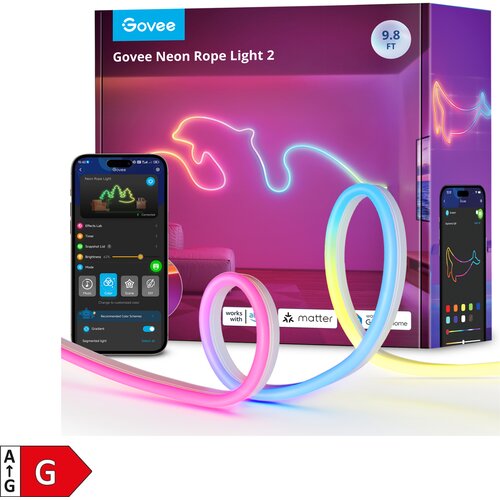 GOVEE Neon Rope svetlobni trak 2 dolžine 3 metre Slike