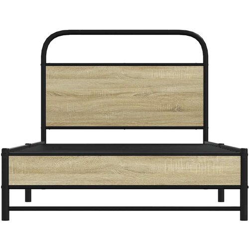 VidaXL Okvir kreveta bez madraca boja hrasta sonome 100x200 cm drveni Slike