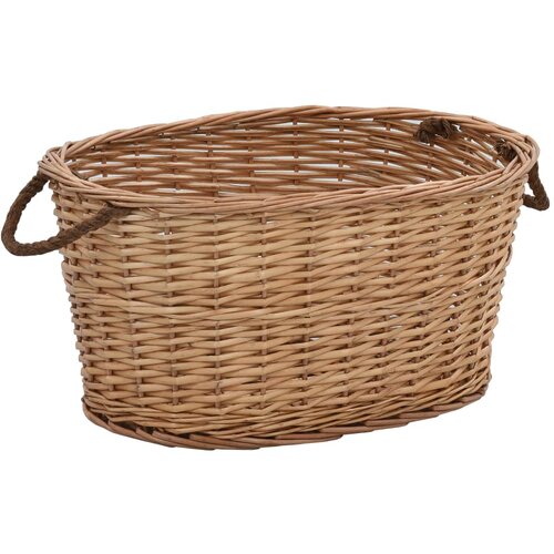  Ko&amp;scaron;ara za drva za ogrjev s ručkama 58x42x29 cm od prirodne vrbe Slike
