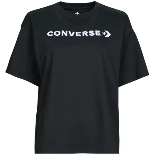 Converse wordmark relaxed tee crna