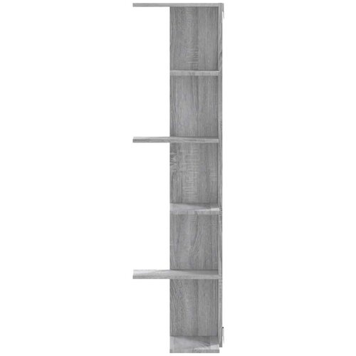vidaXL Stenska kotna polica siva sonoma 36,5x36,5x140 cm inž. les Cene