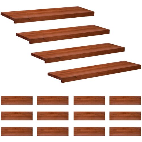 Step treads 16 kom. 100 x 25 x 2 cm Smeđa Čvrsto drvo bukve Cijene