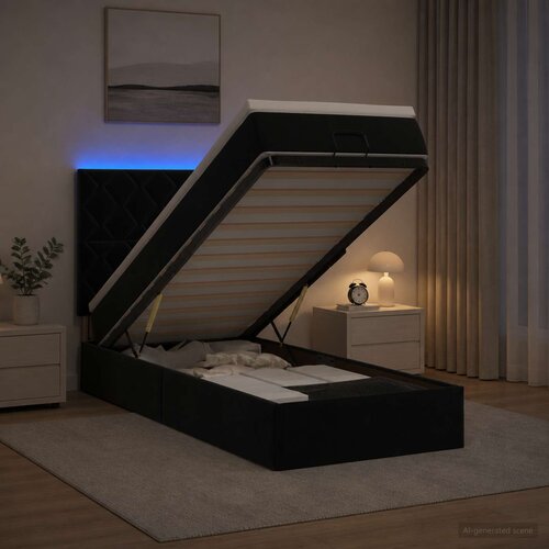  Krevet od pjene s madracem i LED-om Crna 100 x 200 cm Bar&scaron;un Cijene