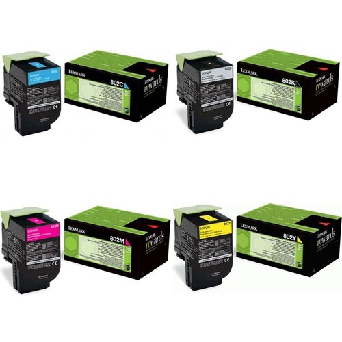  Lexmark 802S (CX310/CX410/CX510) komplet BK/C/M/Y - original MEGA CENA + BREZPLAČNA DOSTAVA! Cene