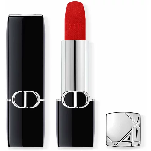 Dior Rouge dolgoobstojna šminka polnilna odtenek 999 Velvet 3,5 g
