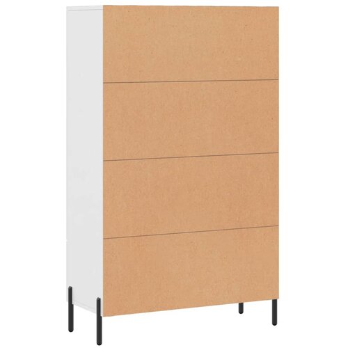  Visoka komoda bijela 69,5 x 31 x 115 cm od konstruiranog drva Slike