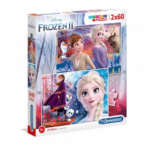 Clementoni Snježno kraljevstvo 2 Supercolor 2u1 puzzle 2x60kom - Cene