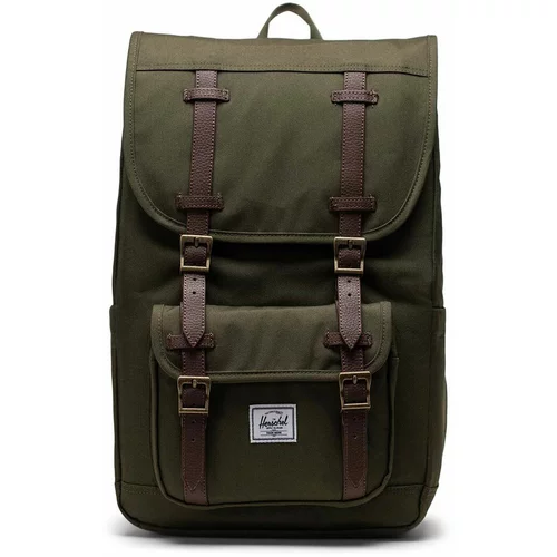 Herschel Nahrbtnik Little America Mid Backpack zelena barva