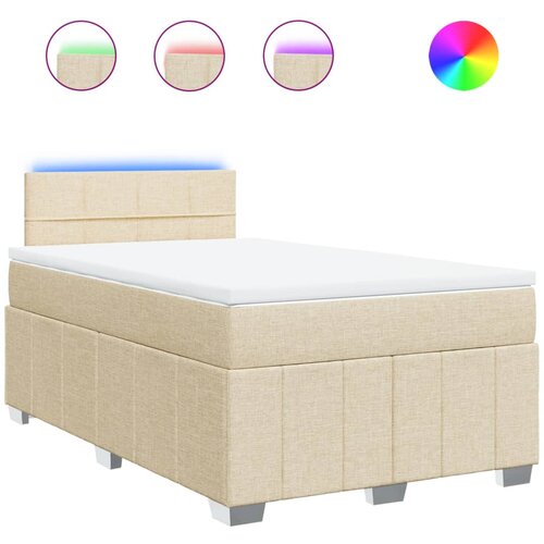 Maison Chic Box spring postelja - Vzmetna postelja z vzmetnico krem 120x200 cm blago SL11090, (21885886) Cene