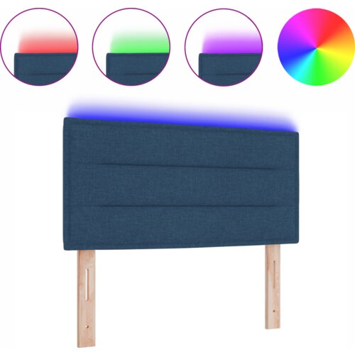  LED uzglavlje Linije Dizajn Plava 90 cm Tkanina Slike
