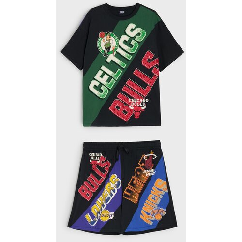Sinsay Pamukna dvodijelna pidžama s printom NBA Slike