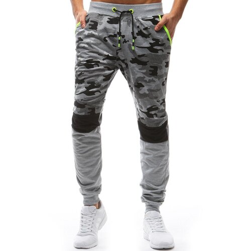 DStreet Spodnie męskie dresowe camo szare Slike