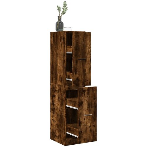 vidaXL Lekarniška omara dimljeni hrast 30x41x144,5 cm inženirski les Cene