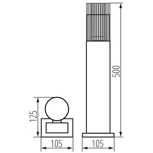 Kanlux 46204 - Spolja&amp;scaron;nja lampa RADILO 1xGU10/11W/230V 50 cm IP44 crna Slike