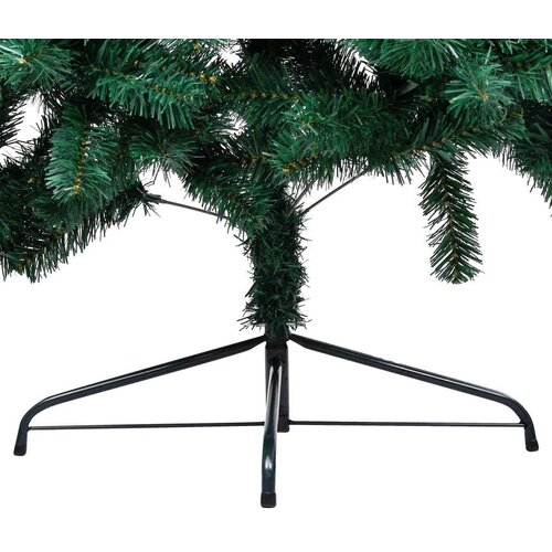 VidaXL Umjetna polovica božićnog drvca sa stalkom zelena 150 cm PVC Slike